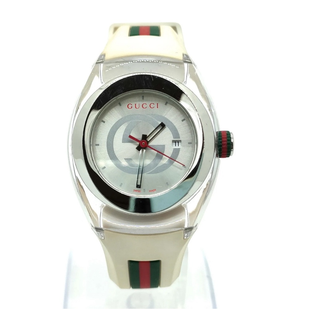 Auth Gucci Sync 137.3 36mm Men's Unisex Silver X Whites Watch